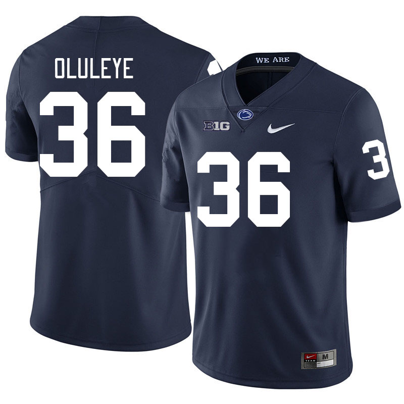 Men #36 Feyisayo Oluleye Penn State Nittany Lions College Football Jerseys Stitched-Navy